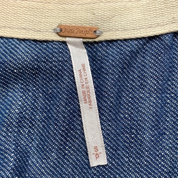 Free People Faye Chambray trendy denim maxi waterfall vest Boho, rodeo, festival - Picture 12 of 13